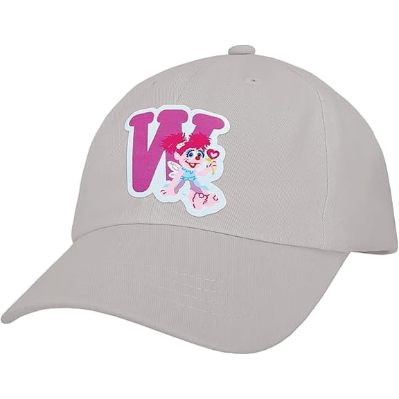 Sesame Street Elmo & Abby Kids Toddler Cap with Initial, Toddler Boys Hat, Youth Girl Baseball Cap, Cute Toddler Baseball Cap