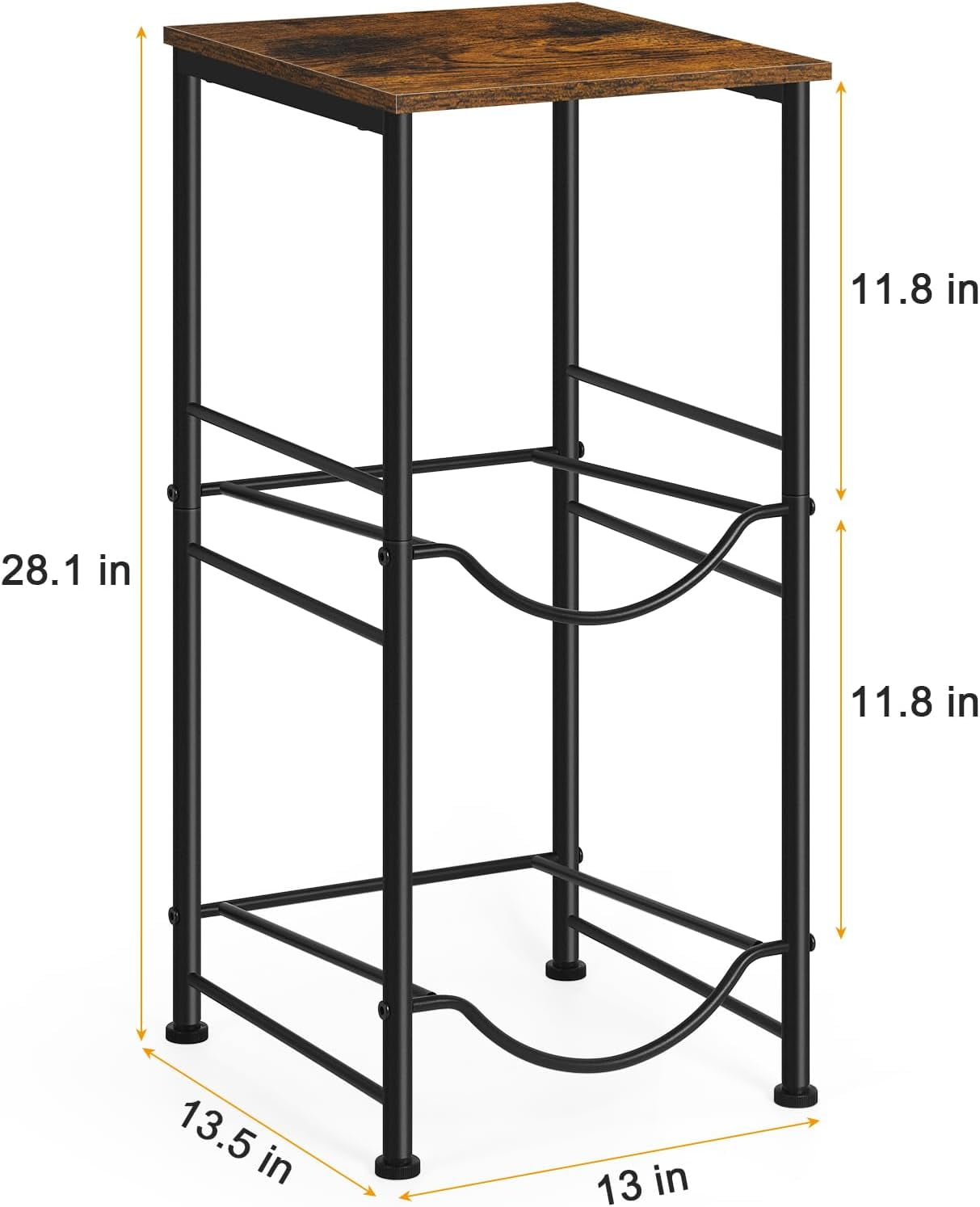 Water Bottle Holder Organizer 5 Gallon Water Jug Holder with Top Shelves 2 Tier Water Cooler Jug Storage Rack Heavy Duty Water Dispenser Stand for 5 Gallon Bottle Kitchen Office Living Room Brown