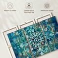 thumbnail image 6 of Elephant Stock Mandala In Blue I Wall Art - Horizontal Multi Panel Canvas - Dining Room Wall Decor - Decor Elements Multi Panel - Teal And Blue Decor By Danhui Nai - 57" x 36", 6 of 8