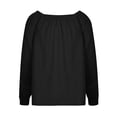 thumbnail image 4 of Pull-Over Décontracté à Col Rond Uni pour Femmes, 4 of 4