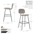 thumbnail image 7 of Porthos Home Soren Bar Stools, Velvet Upholstery, Iron Legs (Set of 2), 7 of 7
