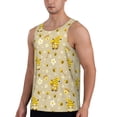thumbnail image 2 of Gukieu Cute Bee Gnomes Print Men's Quick Dry Fitness Vest, Round Neck Sleeveless Fitness Bodybuilding Top-Small, 2 of 7