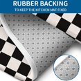 thumbnail image 4 of Black and White Checkered Pattern Bathroom Rugs Sets 3 Piece,Toilet Cover Set,Absorbent Non Slip Bathroom Mats Sets with U-Shaped Contour Rug Toilet Rug Set, 4 of 5