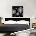 thumbnail image 2 of ARTCANVAS Dandelion Black and White Square Canvas Art Print - Size: 26" x 26" (1.50" Deep), 2 of 9