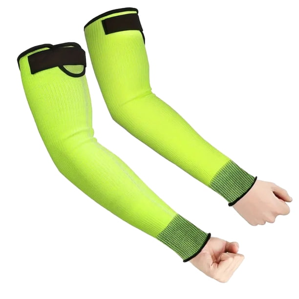 1 par de mangas de brazo resistentes a cortes con orificios para el pulgar, transpirables y ajustables, para hombres y mujeres, para jardinería, agricultura y trabajo de alto riesgo.