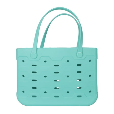 Mainstays Large All Purpose Flex Laundry Tote, Teal – Waterproof & Washable – 18" W x 8.75" D x 13" H