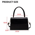 thumbnail image 2 of Bolso de mano pequeño de piel de cocodrilo para mujer, bolso de hombro, clásico, tipo billetera, con asa superior, de piel sintética, con cremallera, 2 of 7