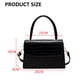 thumbnail image 2 of Bolso de mano pequeño de piel de cocodrilo para mujer, bolso de hombro, clásico, tipo billetera, con asa superior, de piel sintética, con cremallera, 2 of 7