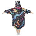 thumbnail image 2 of FORMRS Wearable Blanket Hoodie with Sleeves for Kids Cozy Flannel Sweatshirt, Zodiac Stars, 2 of 7