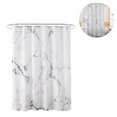 thumbnail image 2 of Marble Shower Curtain Polyester Fabric Bathroom Curtain Waterproof Shower Curtains with 12 Shower Curtain Rings 3D Digital Printing, Shower Curtains for Bathtub and Shower In Bathroom, 2 of 9