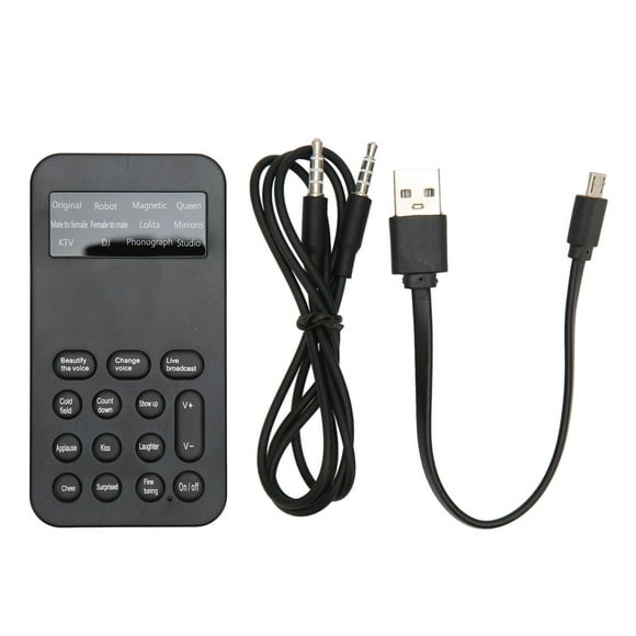 Voice Changer Device, 8 Effects Portable 3.5mm Port Adjustable Mini Voice Changer  For Gaming