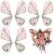 thumbnail image 1 of 20 piezas de papel de regalo para ramos de mariposas, papel de regalo con forma de ala, envolturas florales, suministros de floristería, 1 of 9