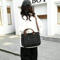 thumbnail image 3 of URSOFINE Canvas Multi-Pocket Tote Bag, Convertible Crossbody Shoulder Handbag for Work Travel Daily Use, Large Capacity Casual Messenger Bag with Detachable Strap, 3 of 8