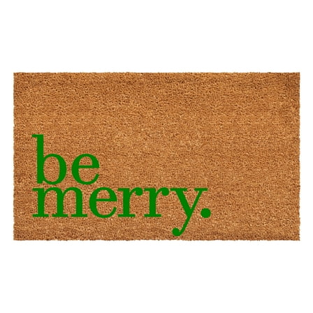 Calloway Mills 109262436 Be Merry Green Doormat 24" x 36"