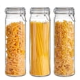 thumbnail image 1 of Juego de tarros de vidrio ComSaf de 1,8 L herméticos con tapas para almacenamiento de alimentos, 3 unidades, 1 of 8