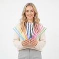 thumbnail image 4 of 12 PCS Reusable Plastic Straws for Tumblers, Hard Plastic Drinking Straws with Stopper Rings, BPA-Free Colorful Smoothie Straws for Party Supplies, 9 Inch D, 4 of 6