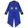 thumbnail image 3 of iiniim Kids Boys Girls Medieval Steampunk Tailcoat Princess Renaissance Tuxedo Jacket Halloween Party Dress Up Royal Blue 10, 3 of 7