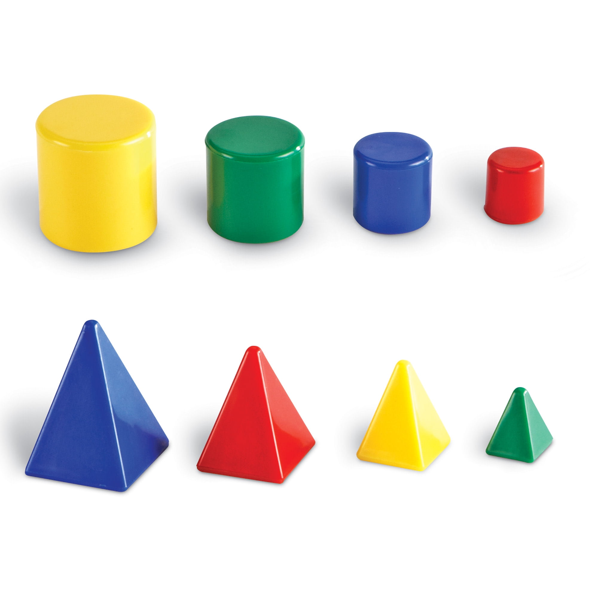 Learning Resources Mini GeoSolids -  Geometry Shapes, Pattern Blocks, Homeschool, Ages 5+
