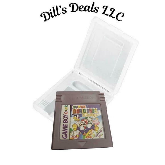 Super Mario Bros. Deluxe GBC for Nintendo Gameboy Color & Clear Protective Case