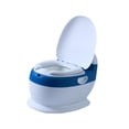 thumbnail image 2 of Inodoro de entrenamiento para niños pequeños, compacto, fácil de limpiar, con cojín suave de PVC Azul, 2 of 9