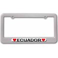 thumbnail image 1 of Ecuador Love with Hearts License Plate Tag Frame, Multiple Colors, 1 of 1