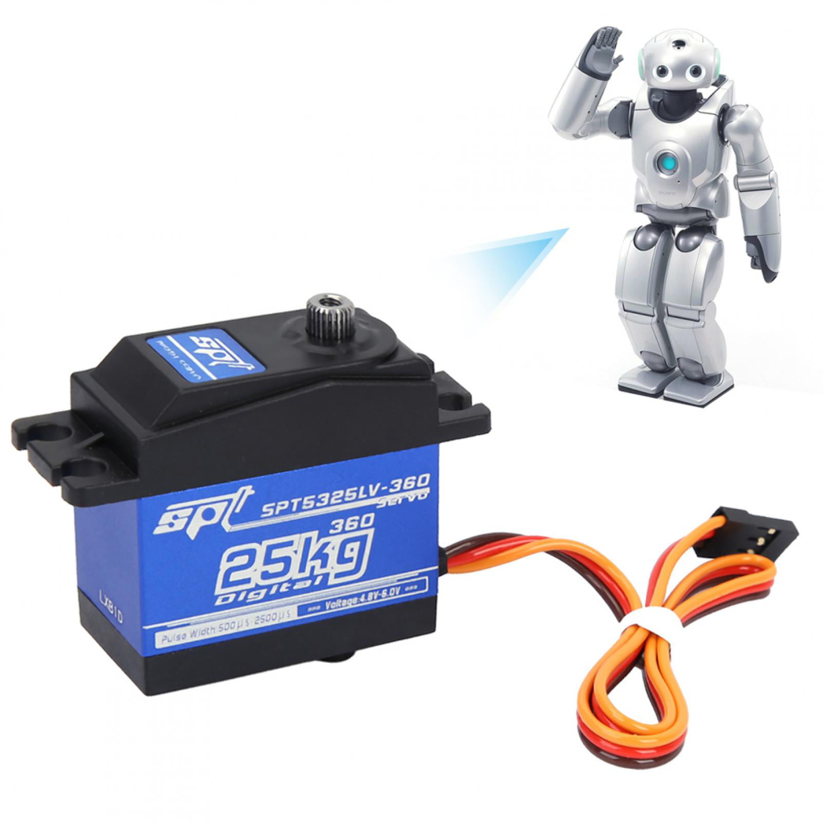 SPT5325LV-360 25KG Digital Servo 360 Continuous Rotation For RC Robot Accessory