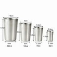 thumbnail image 4 of 4/2Pcs Set 30/70/180/320ml Outdoor Stainless Steel Cups Shots Set Mini Glasses For, 4 of 5