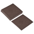 thumbnail image 1 of Fieltro Muebles Almohadillas, 130mm x 130mm Auto Adhesivo Cuadrado Piso Protectores para Muebles Patas Dura Madera Piso, Marrón 8uds Unique Bargains almohadillas para muebles, 1 of 6
