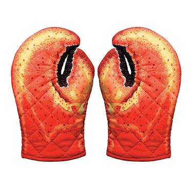 Lobster Claw Oven Mitts, One Size, Lobster Claw Kitchen Oven Mitts Quilted Cotton Microwave Oven Gloves Heat Resistant Nonslip for Cooking BBQ Baking