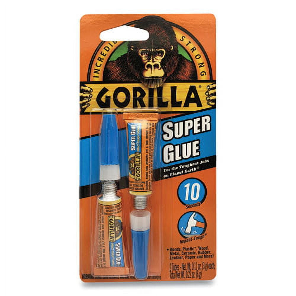 Super Glue, Two 0.11 Oz Tubes, Dries Clear | Bundle of 5 Each