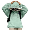 thumbnail image 4 of IWRICH Cute Animal Hoodies for Women Men Long Sleeve Hooded Sweatshirts Long Sleeve Casual Fashion Pullover Tops Light Green M, 4 of 4
