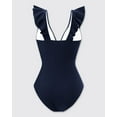 thumbnail image 5 of YNIQUE Women's One Piece Swimsuits Costume Tummy Control Ruffle V-Neck Push Up Monokinis Swimming Swimsuits for Women, 5 of 7