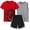 Red Grey Basketball, variant on RBX Boys Athletic Outfit Shorts Set Short Sleeve Shirts Dry Fit Sleeveless Jersey & Shorts 3 Piece