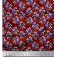 thumbnail image 1 of Soimoi Crepe Silk Fabric Flower Artistic Printed Craft Fabric by The Yard 42 Inch Wide, 1 of 3