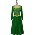 thumbnail image 2 of Women Adult Princess Fiona Green Velvet Dress Outfit, 2 of 9