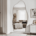 thumbnail image 2 of Antok 81"x41" Cloud Full-Length Mirror with Stand - Elegant Floor Mirror, Shatterproof, Freestanding/Wall Mount, for Bedroom, Dressing Room, Reinforced Black Frame, 2 of 10
