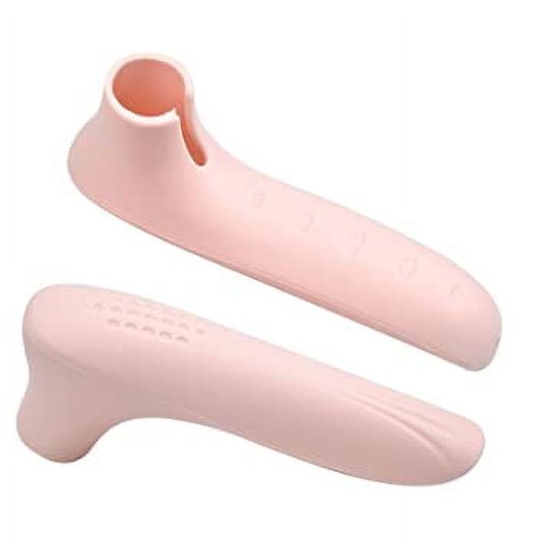 (Rosa) 2 PCS Equipo de seguridad para bebés Cubierta de manija de puerta, Cubierta de guante de manija de puerta de silicona, Protector de perilla de puerta más grueso, Antiestático, Silicona de grado