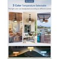 thumbnail image 3 of Ventilador de Techo ZMISHIBO IP65 Impermeable con 3 Temperaturas de Color y 6 Velocidades con Control Remoto, 3 of 7