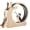 Wood color, variant on GIMMYFIVE Quiet Cat Exercise Wheel, 3-in-1 Cat Treadmill with Scratching Board & Play Balls, 37.5''