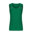 thumbnail image 4 of Summer Savings Clearance! Ecqkame Womens Tank Tops Solid Color Suspender Sleeveless Lightweight Loose Casual Top Going Out Tops for Women Green C S, 4 of 5