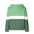 thumbnail image 6 of Fashion Color Block Pullover Hoodie Women, Loose Fit Long Sleeve Sweatshirt with Hood and Pocket, Ideal for Everyday Autumn Winter Wear Mint Green, 6 of 6