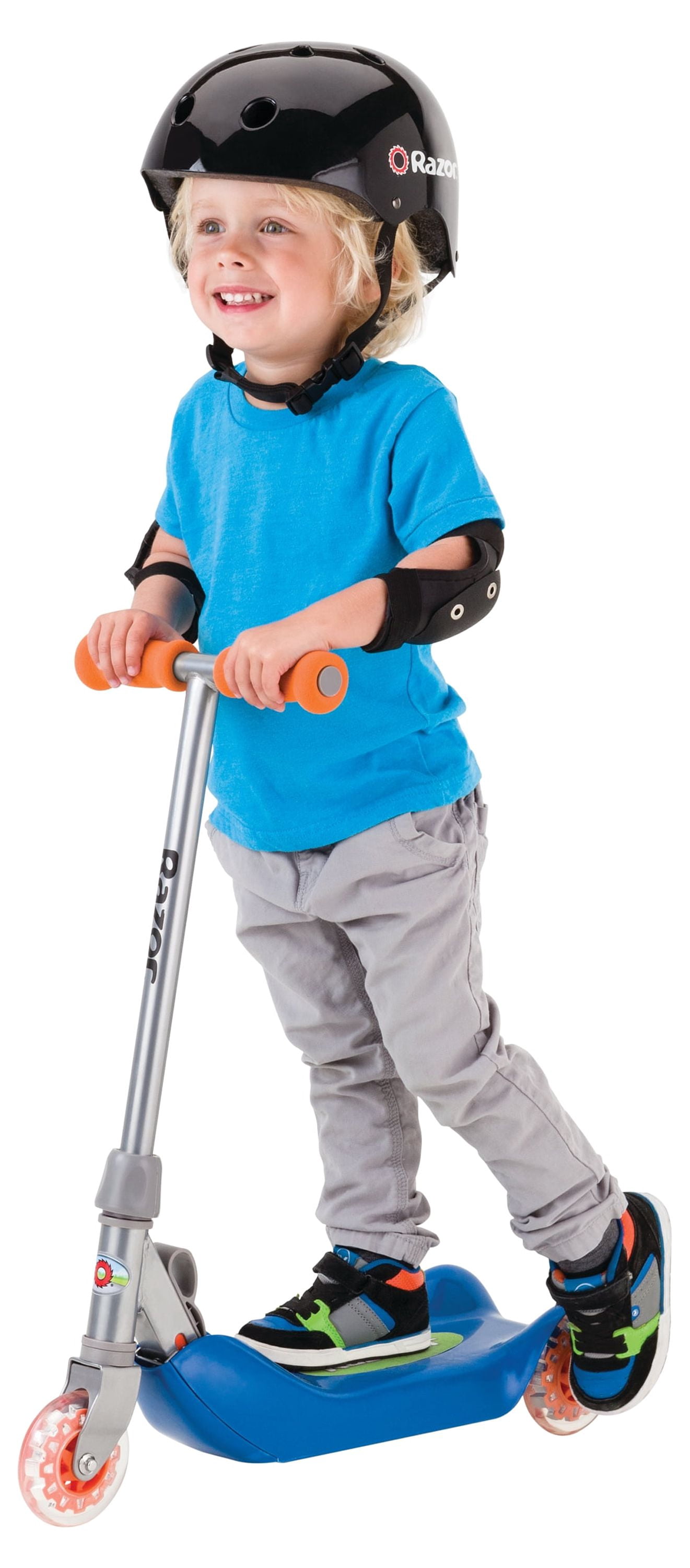 Razor Jr. Folding Kiddie Three Wheel Kick Scooter - Blue, for Preschool Child Ages 3+