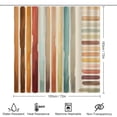 thumbnail image 2 of 4Pcs Shower Curtain Set with Rugs Bath Mat U-Shaped Floor Mat Toilet Lid Oval Rug Multicolored Line Of Stripes Waterproof Shower Curtain Multicolor Stripes for Bathroom Decor Set, 2 of 8