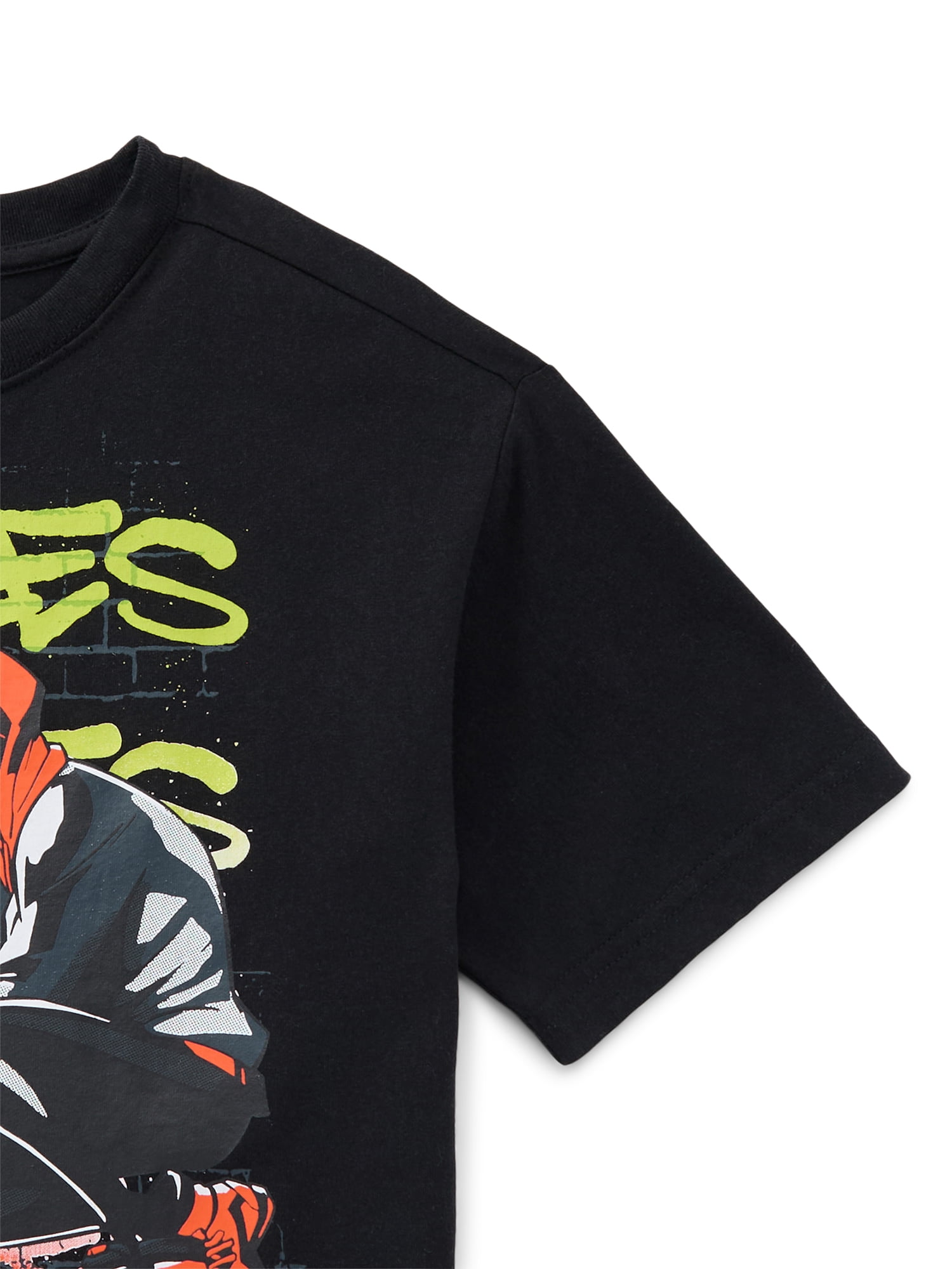 Miles Morales Boys' Graphic Tee with Short Sleeves, Sizes 4-18