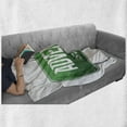 thumbnail image 6 of Adventure Soft Flannel Fleece Blanket, Signboard Road Travel Highway Just Ahead Typography on Plain Background, Cozy Plush for Indoor and Outdoor Use, 50" x 70", White Hunter Green, by Ambesonne, 6 of 6