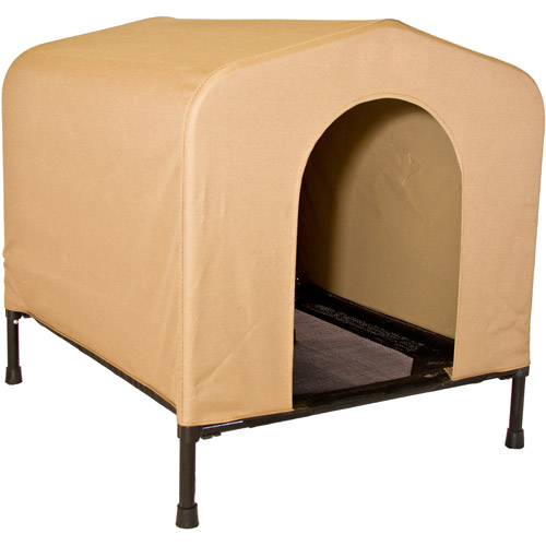 PortablePET HoundHouse Medium Khaki Elevated Dog House