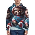 thumbnail image 2 of Lsque Chucky Pattern Casual Men's Hoodie,Hooded Sweatshirt with Kangaroo Pocket,Pullover Hoodie-3X-Large, 2 of 8