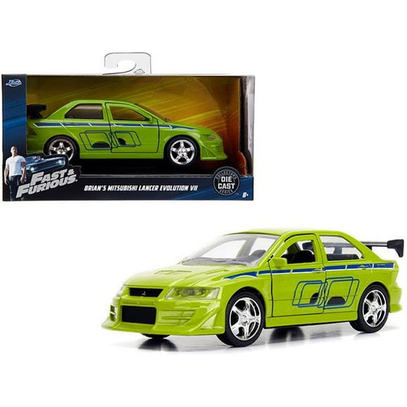 Jada 99789 Brians Mitsubishi Lancer Evolution VII Green Fast & Furious Movie 1-32 Diecast Model Car
