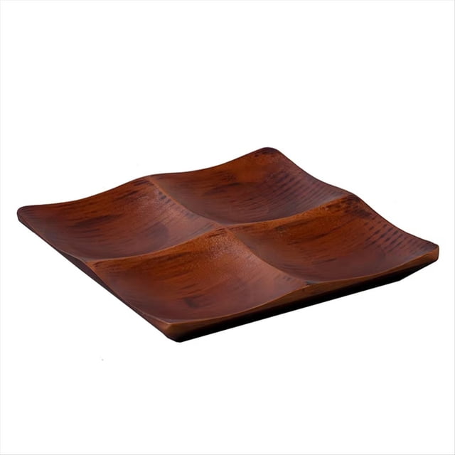 Bandeja de Bambú para Sala de Estar: Elegante Bandeja para Servir Bocadillos y Dulces para la Mesa de Café, Organizador del Hogar