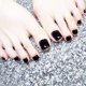 thumbnail image 4 of Uñas postizas para dedos de los pies, moda brillante, cuadrada, corta, cubierta completa, 24 Uds., uñas postizas para mujeres y niñas, N317 oso de fresa  Electrónica, 4 of 4